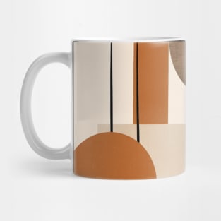 Earthy Abstract Geometry Shapes Mug